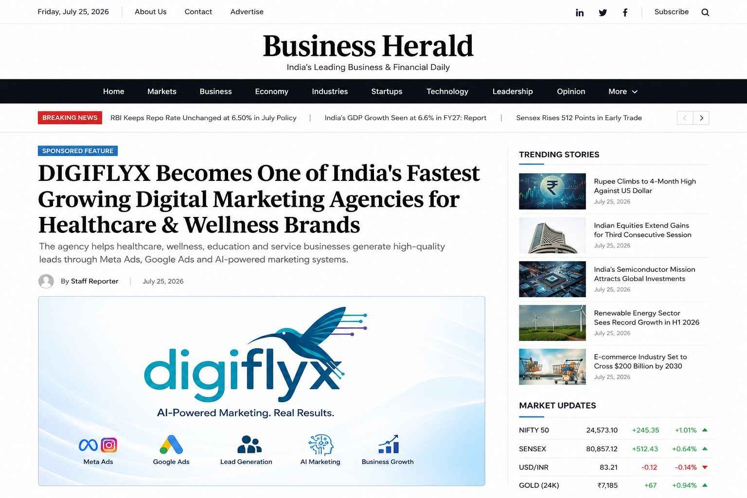 DIGIFLYX digital PR coverage screenshot 1